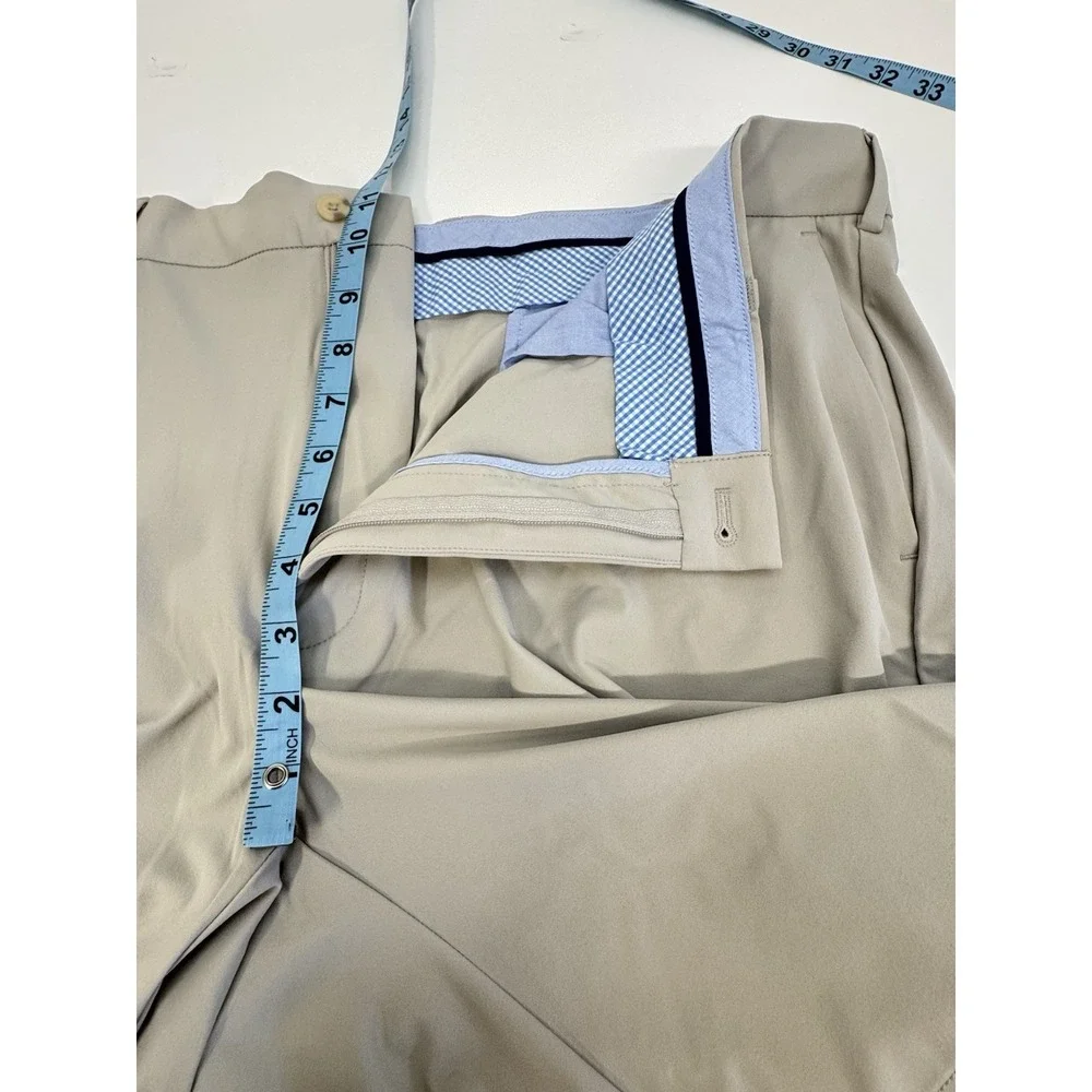 NWT Peter Crown Crafted Stealth Performance Golf Shorts OAT Tan Men's Size 40 - Picture 5 of 10